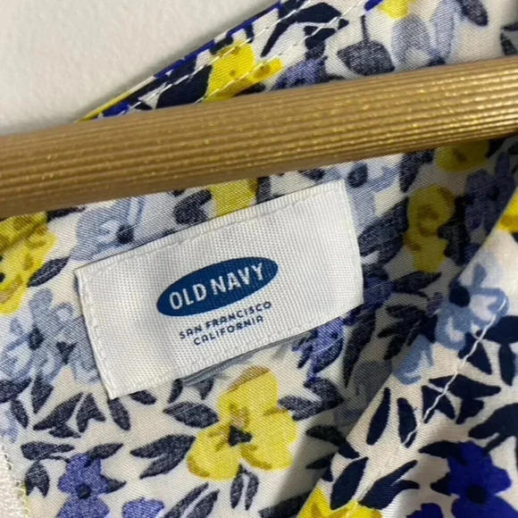 Old Navy Yellow and Blue Floral Shift Dress - Picture 6 of 11